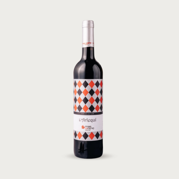Fles Mas Vicenç L'Arlequí houtgerijpte rode wijn uit D.O. Tarragona