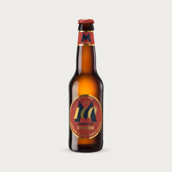 Fles Moritz Epidor Strong Lager uit Barcelona 33 cl