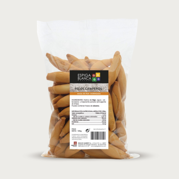 Espiga Blanca Picos Doorzichtige verpakking met rustieke picos van Espiga Blanca - 180g
