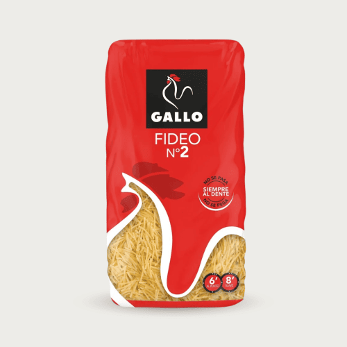 Zak van 450g Pastas Gallo fideo nummer 2 Catalaanse vermicelli pasta.