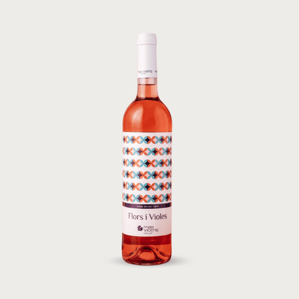 Fles Mas Vicenç Flors i Violes rosé uit D.O. Tarragona