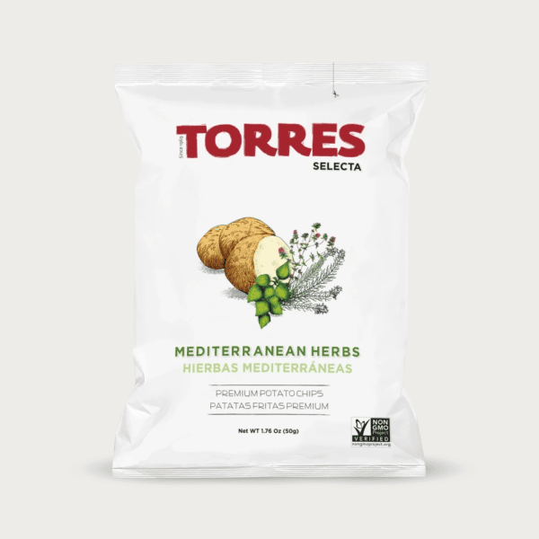 Zak Torres Selecta premium chips met aromatische mediterrane kruiden.