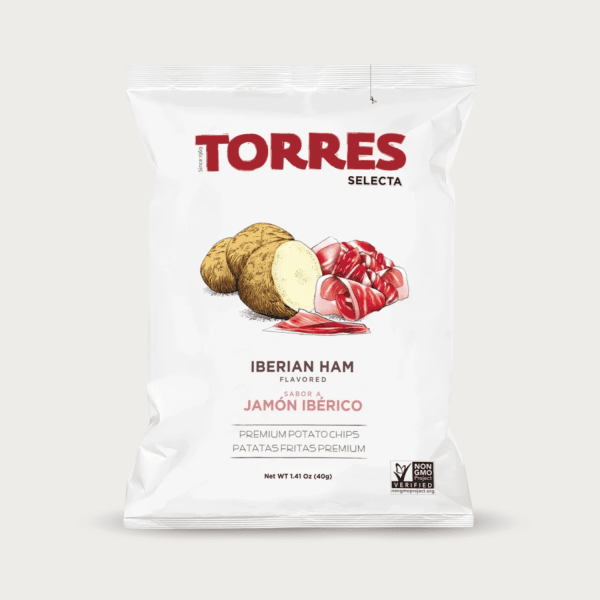 Zak Torres Selecta premium chips met authentieke Spaanse Ibérico ham smaak.