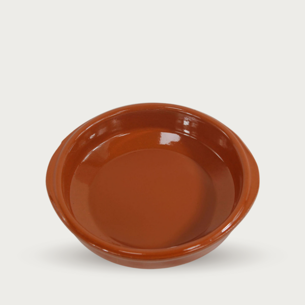 Ovenbestendige terracotta cazuela met oortjes van Torrent uit Breda Catalonië 15 cm