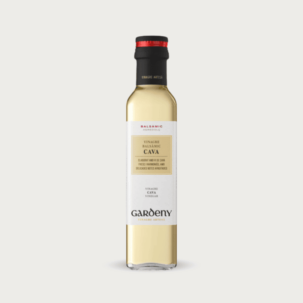 Badia Cava azijn (250ml) Fles Badia Cava-azijn, gemaakt van cava-basiswijn met Macabeu, Parellada en Xarel·lo.