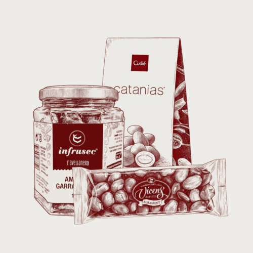 Zoetwaren: Infrusec gekarameliseerde amandelen, nougat en catanies