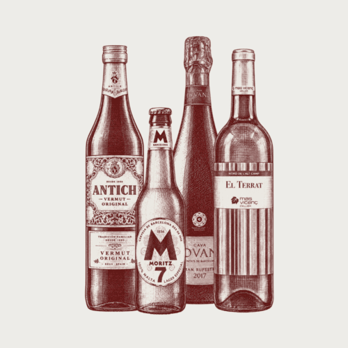 Catalaanse wijnen, traditionele vermouth, cava en Barcelonees bier
